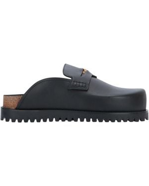 Versace Medusa Leather Cork Sole Mules - Multicolour