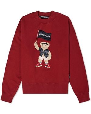 Palm Angels Pirate Bear Logo Sweatshirt - Red