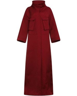 Gucci Gg Fabric Coat - Red