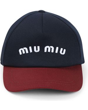Miu Miu Cotton Hat - Blue
