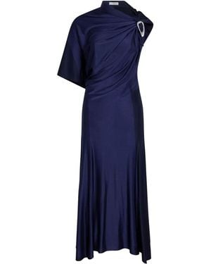 Rabanne Robe Viscose Jersey - Blue