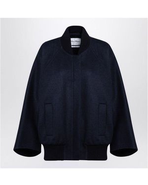 ジャケット MAX MARA BLUE CASHMERE CAPE BOMBER JACKET Max Mara Zenone Cashmere Cape Bomber Jacket in Blue | Lyst