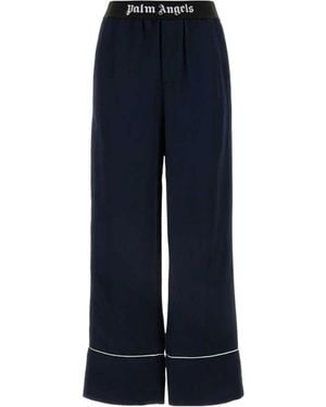 Palm Angels Midnight Satin Pyjama Pant - Blue