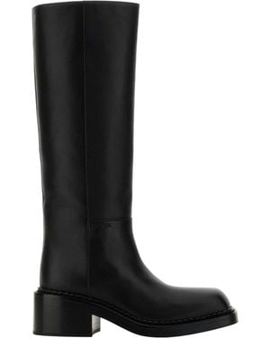 Prada Leather Boots - Black