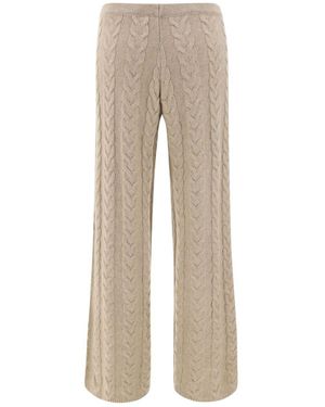 Magda Butrym Cable-Knit Trousers - Natural