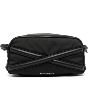 McQueen Leather Beauty-Case - Black