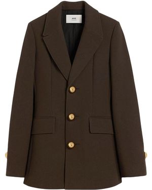 Ami Paris Singlebreasted Jacket - Brown