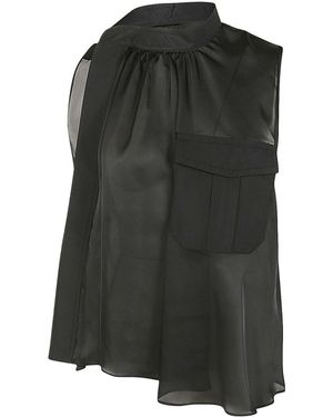 Sacai Fabric Combo Shirt - Black