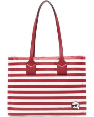 Karl Lagerfeld Ikon Nylon Square Tote - Red