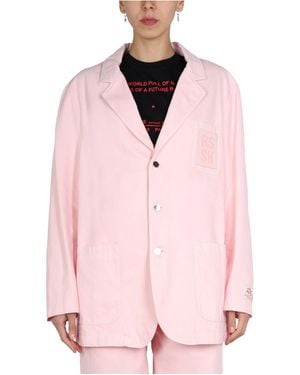 Raf Simons Logo Patch Jacket - Pink