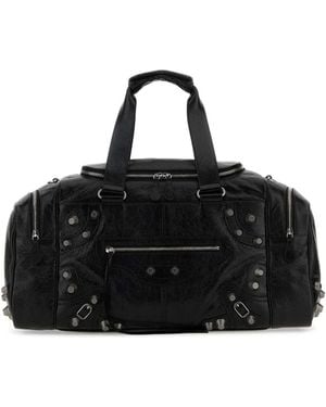 Balenciaga Leather Le Cagole Travel Bag - Black
