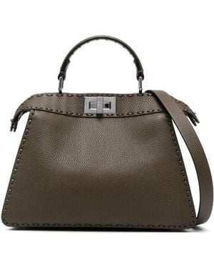 Fendi Peekaboo S Bag Khaki Det - Multicolour