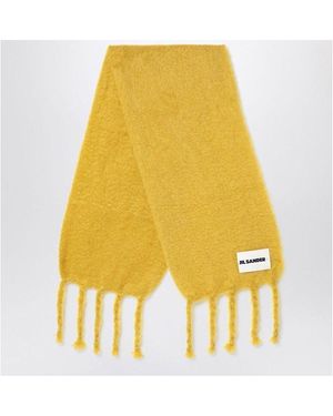 Jil Sander Mohair Blend Scarf - Yellow