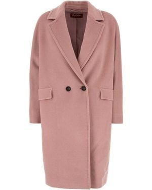 Max Mara Wool Cocco Coat - Pink