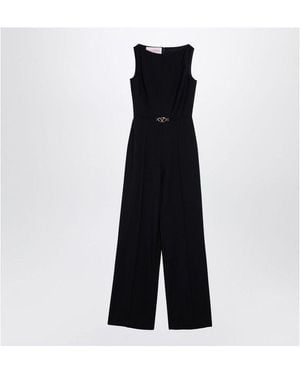 Valentino Jumpsuit With V Detail - Blue