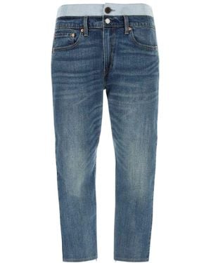 Junya Watanabe Two-Tone Denim Jeans - Blue