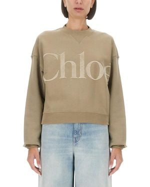 Chloé 'Sweatshirt With Logo - Blue