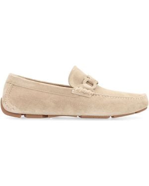 Ferragamo Suede Loafers - Natural