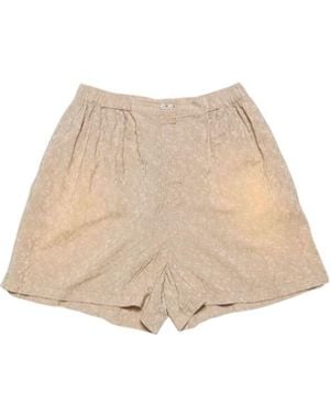 Acne Studios Monogram Shorts - Natural