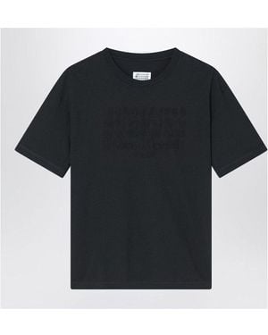 Maison Margiela Washed T-Shirt With Embroidered Logo in