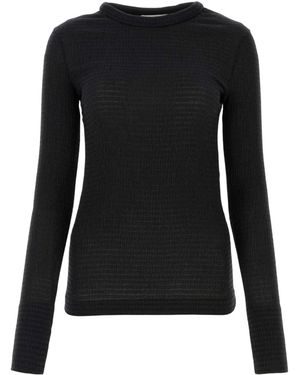 Jil Sander Stretch Polyester Blend Sweater - Black