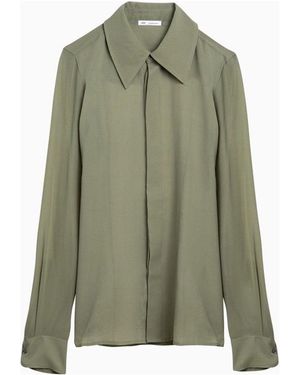 Ami Paris Silk Shirt - Green