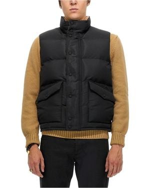 McQueen Graffiti Logo Print Down Vest - Black