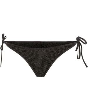 Palm Angels Lurex Bikini Bottom - Black