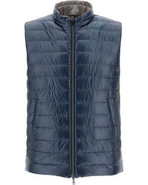 Herno Reversible Polyamide Gilet - Blue