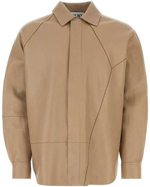 Loewe Dove Leather Shirt - Natural