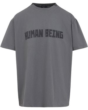Balenciaga Human Being T-Shirt in Gray for Men | Lyst