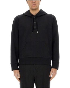 Courreges Cotton Hoodie - Black