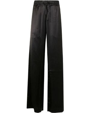 Marine Serre Satin Drawstring Trousers - Black