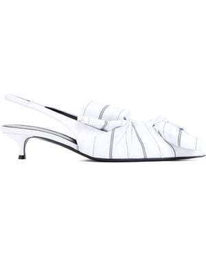 Balenciaga Chemise Slingback Court Shoes - White