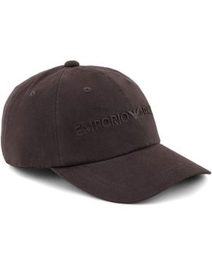 Emporio Armani Logo Baseball Cap - Brown
