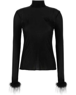 Prada Jersey Top - Black