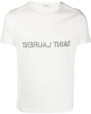 Saint Laurent T-Shirt Col Rond (Vo - White