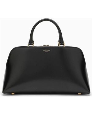 Saint Laurent Small Shiny Leather Duffle Bag Sac De Jour - Black