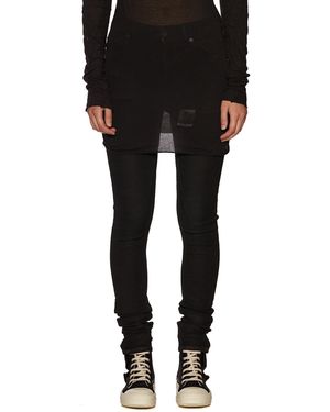 Rick Owens Denim Jeans Detroit Cut - Black