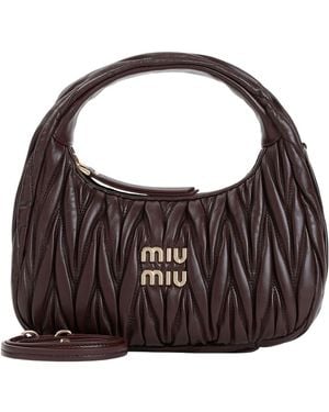 Miu Miu Wander Matelassé Hobo Bag - Blue