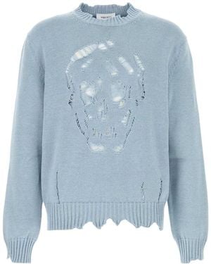 McQueen Light- Cotton Sweater - Blue