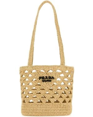 Prada Straw Handbag - Metallic