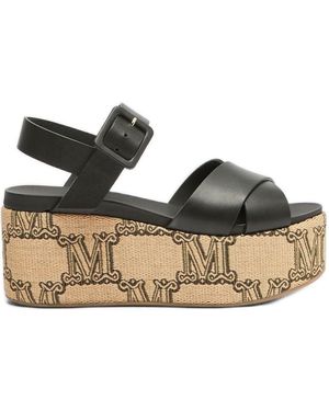 Max Mara Zena Platform Sandals - Black