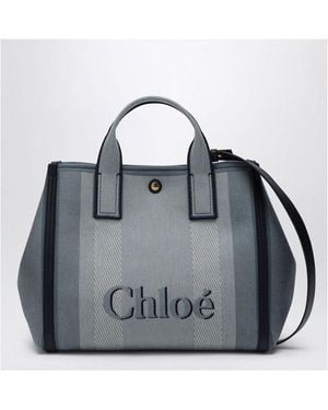 Chloé Canvas Chloã Carry Shopping Bag - Gray