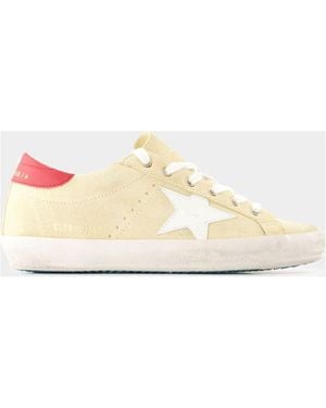 Golden Goose Super Star Suede Upper Leather Hee Trainer - Natural