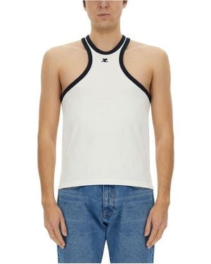 Courreges Top Scuba Top - White