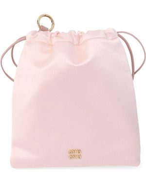 Miu Miu Powder Satin Pouch - Pink