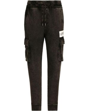 Dolce & Gabbana Jogging Trousers With Logo - Black