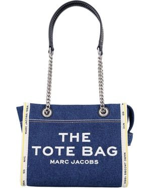 Marc Jacobs The Denim Chain Small Tote Bag - Blue