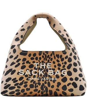 Marc Jacobs The Cheetah Leather Mini Sack Bag - Brown